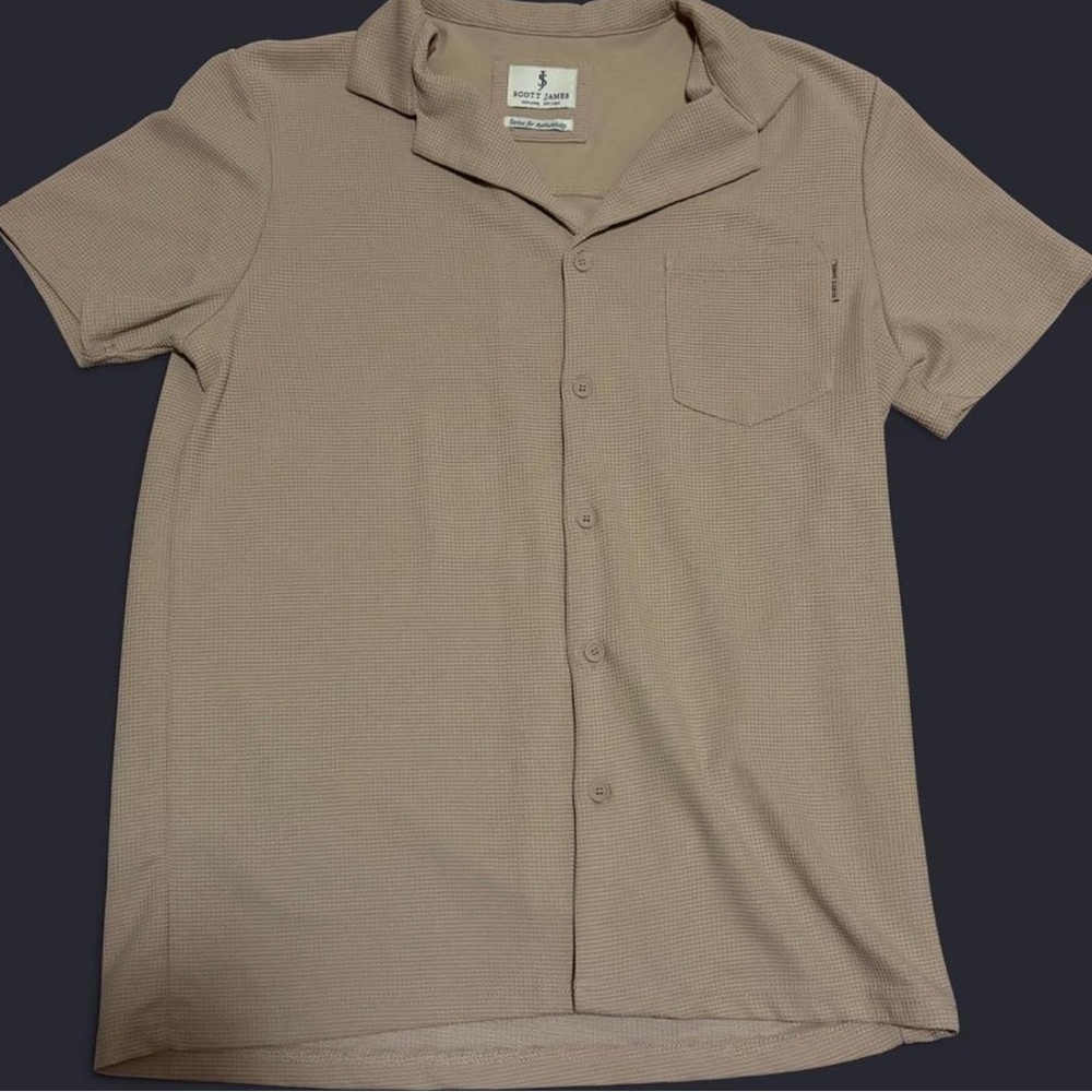 Scott James casual textured button up shirt